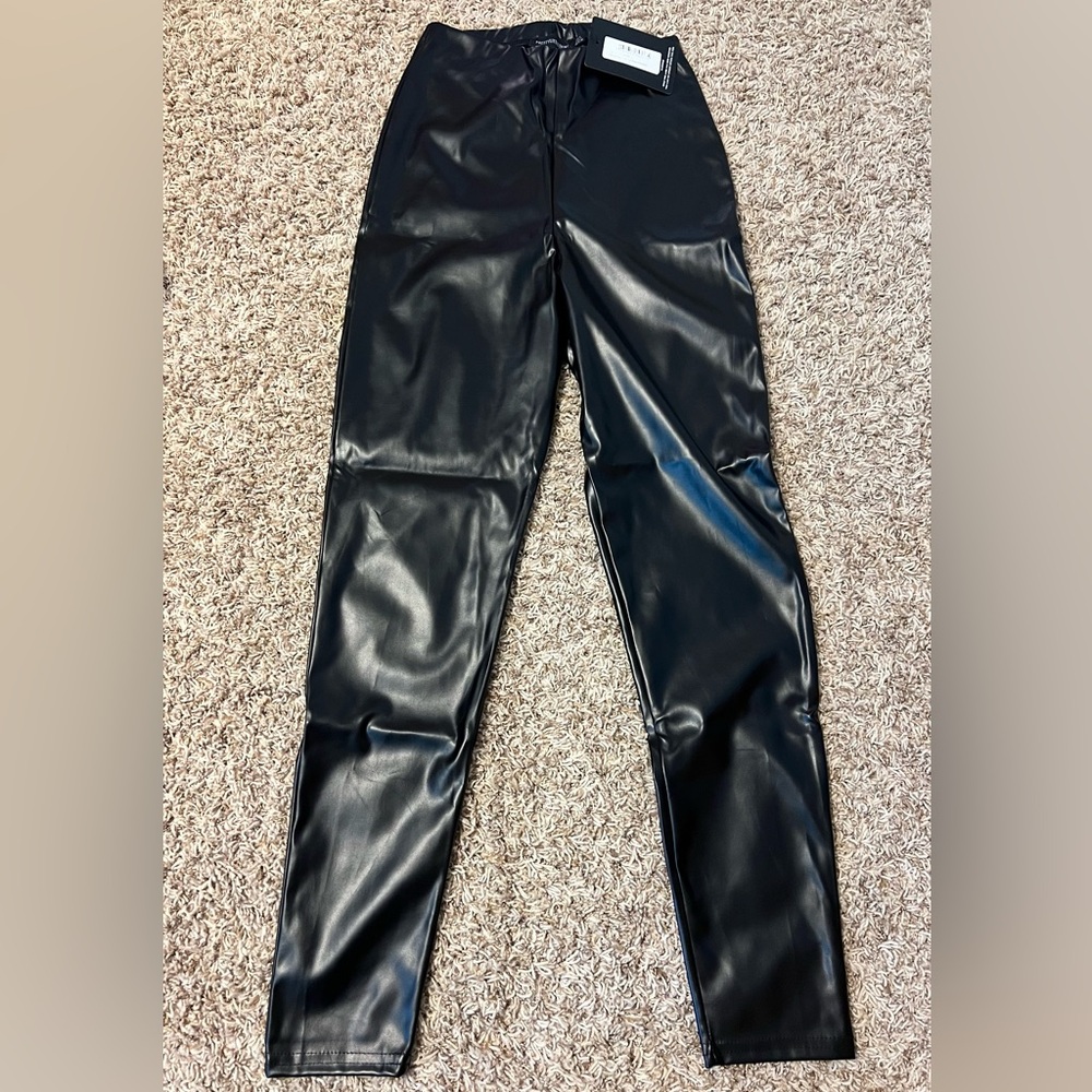 PrettyLittleThing leather pants. Size 4